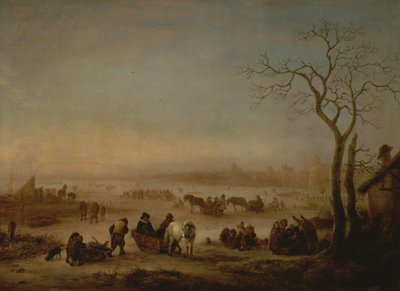 The Frozen Lake by Isack van Ostade